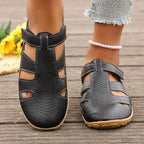 Damen Atmungsaktive Riemensandalen mit verstellbarem Klettverschluss EB