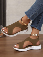 Damen Atmungsaktive Sport-Sandalen mit elastischem Obermaterial und rutschfester Sohle EB