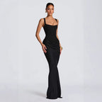 Damen Elegantes Maxi-Kleid mit raffinierten Drapierungen EB