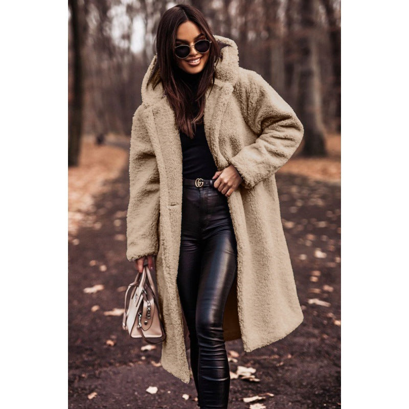 Damen Kuscheliger Teddy-Mantel EB