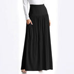 Damen Maxi-Rock mit elastischem Bund und Taschen EB