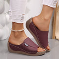Damen Bequeme Keil-Pantoletten EB