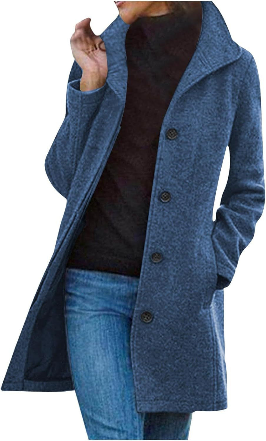 Damen eleganter Wollmantel EB