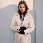 Damen eleganter Übermantel mit weitem Schnitt und Gürtel EB