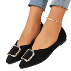 Damen elegante Ballerinas mit Dekorativem Schmuckdetail EB