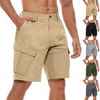 Herren-Bermuda mit Knopfleiste und teilelastischem Bund