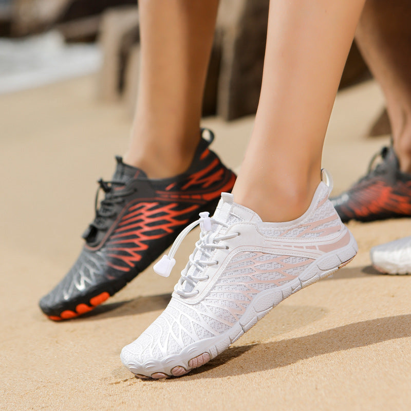 Damen Aqua-Fitness-Schuhe mit atmungsaktiver Obermaterialstruktur und rutschfester Sohle EB
