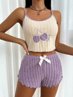 EB | Bestickte Weste Shorts Set