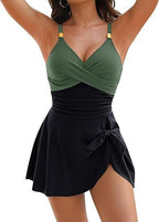 Damen Baderock mit elegantem Wickeldesign EB