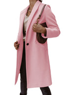 Damen Eleganter Wollmantel mit schmaler Silhouette und praktischen Taschen EB