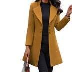 Damen Eleganter Longblazer mit asymmetrischem Schnitt EB
