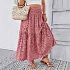Damen Maxirock mit fließendem Schnitt und floralem Design EB