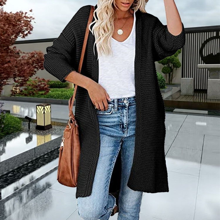 Damen Grobstrickmantel im lässigen Oversized-Stil EB