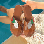 Damen Bequeme Riemchen-Sandalen mit floralem Design EB
