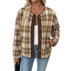 Damen Kariertes Overshirt EB