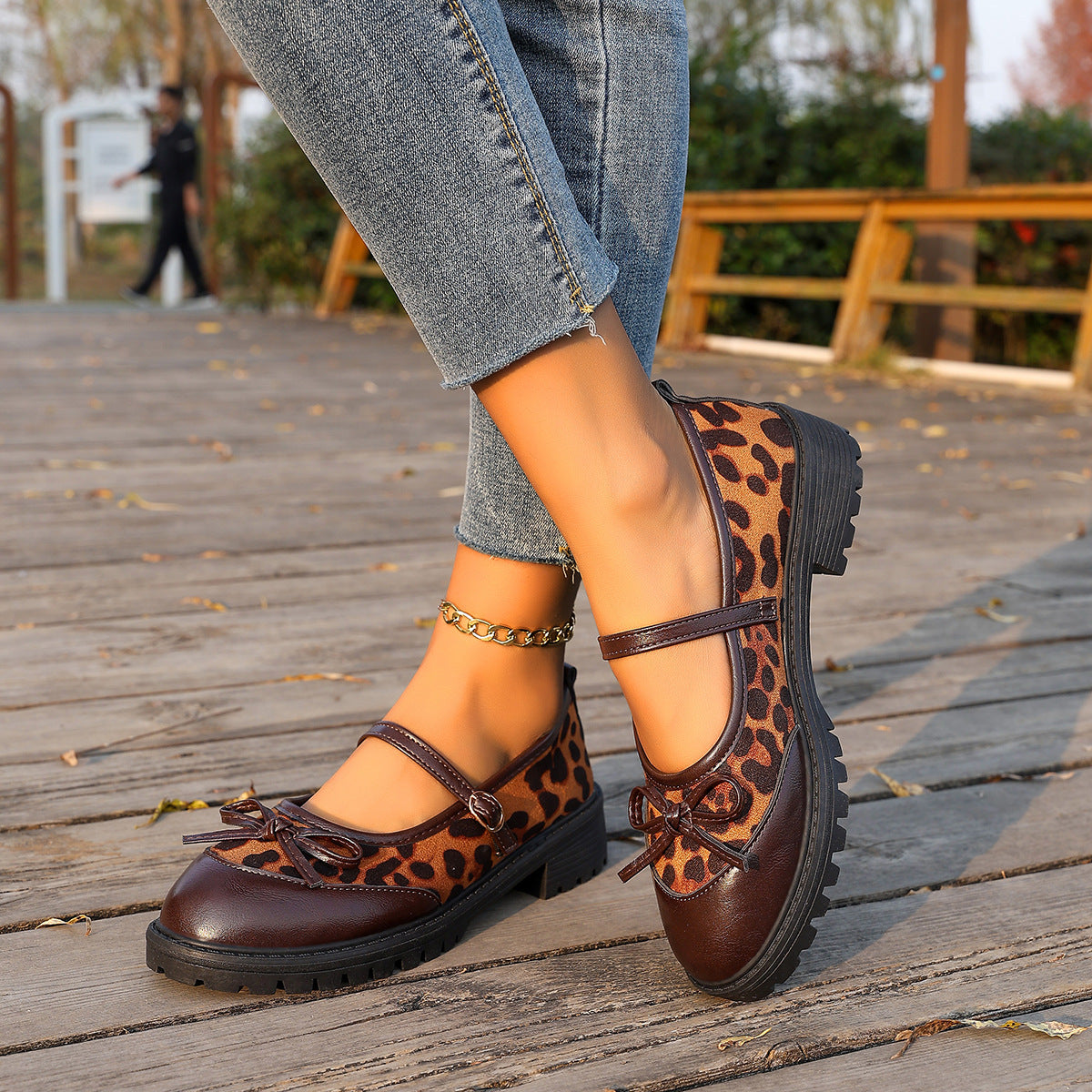 Damen Ballerinas im modernen Leo-Design EB