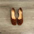 Damen Ballerina-Schuhe mit eleganter Blumendekoration und geschmackvollem Design EB