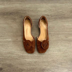 Damen Ballerina-Schuhe mit eleganter Blumendekoration und geschmackvollem Design EB