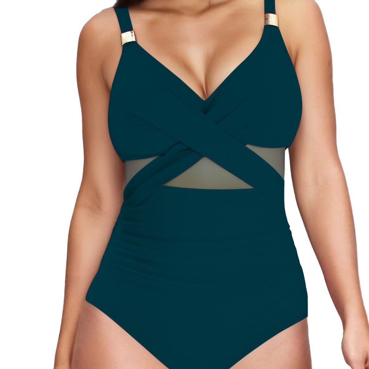 Eleganter Damen-Jumpsuit mit transparenten Einsätzen