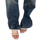 Damen Chic und komfortable Sandalen mit gepunktetem Muster EB