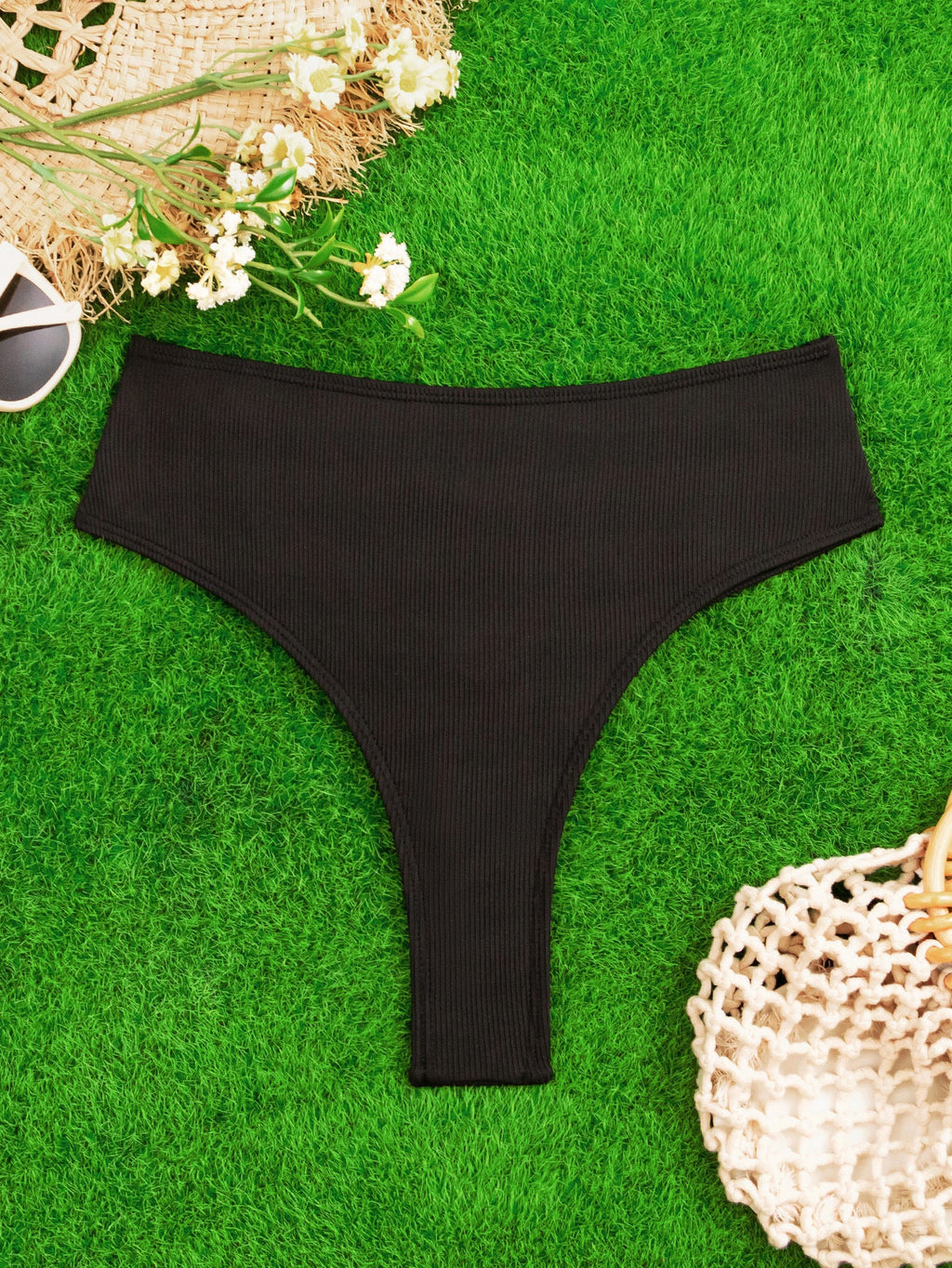 High-Waist Badeshorts mit Raffung für Damen
