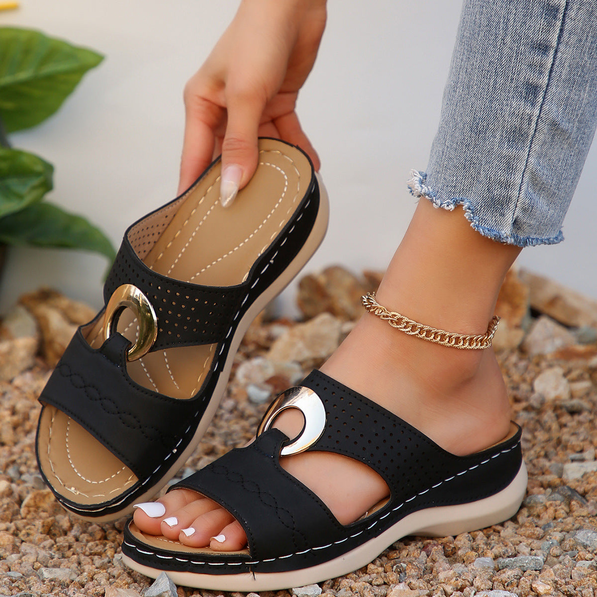 Damen bequeme Sandalen EB