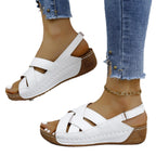 Damen bequeme Sandalen mit modischem Kreuzdesign EB