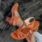 Damen Komfortable Sandalen mit verstellbarem Riemen und anatomischem Fußbett EB