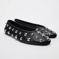 Damen Ballerinas mit modischen Metallakzenten EB