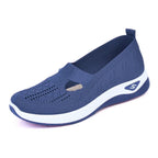 Damen bequeme Slip-On Schuhe mit atmungsaktiver Strickoberfläche EB