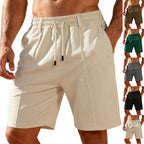Chino-Shorts für Herren mit Bundfalten und elastischem Kordelzug
