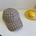 Karierte Baumwoll-Baseballcap für Herren