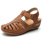 Damen Bequeme Sohle Sandalen mit verstellbarem Riemen und Luftlöchern EB