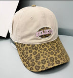 Lässige Damen-Baseballkappe mit Leopardenmuster