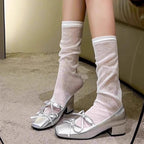 Damen elegante Ballerinas mit Schleifenverzierung EB