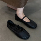 Damen Bequeme Ballerinas mit elastischem Riemen und weichem Innenfutter EB