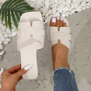Damen Bequeme Slide-Sandalen mit trendigem Querriemen EB