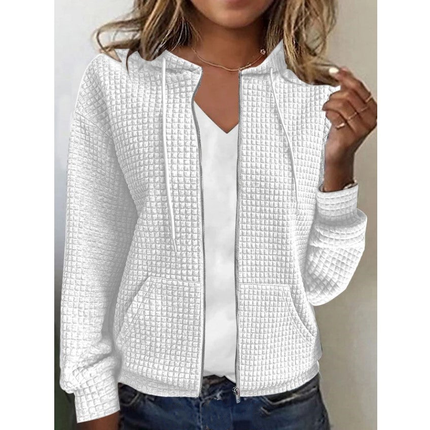 Damen Fleecejacke mit Strukturiertem Waffelmuster EB