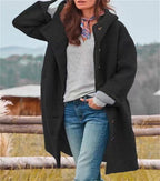 Damen Oversize-Wollmantel mit praktischen Taschen EB
