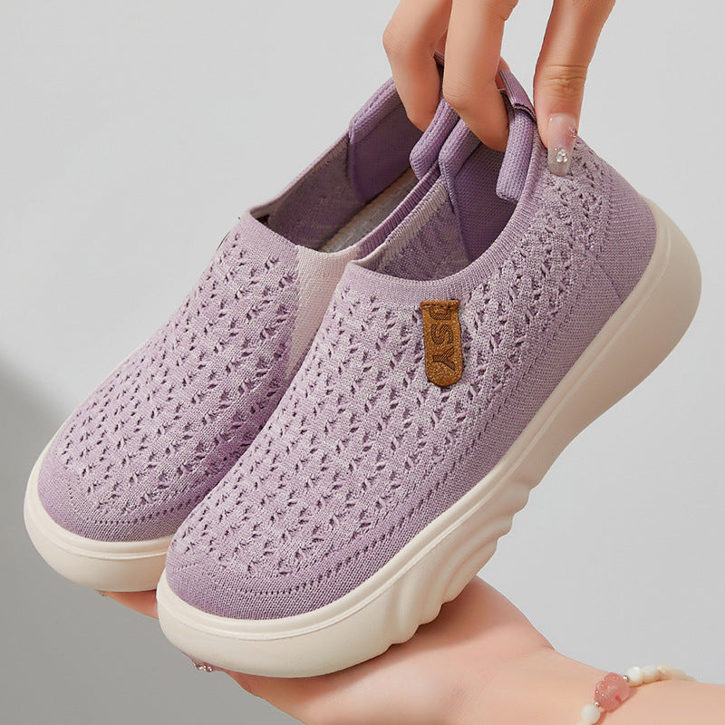 Damen Bequeme Slip-On Freizeitschuhe EB