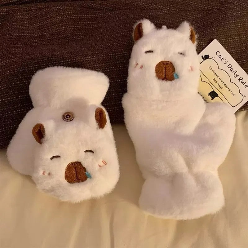 Gemütliche Plüsch-Hausschuhe mit Tiermotiv