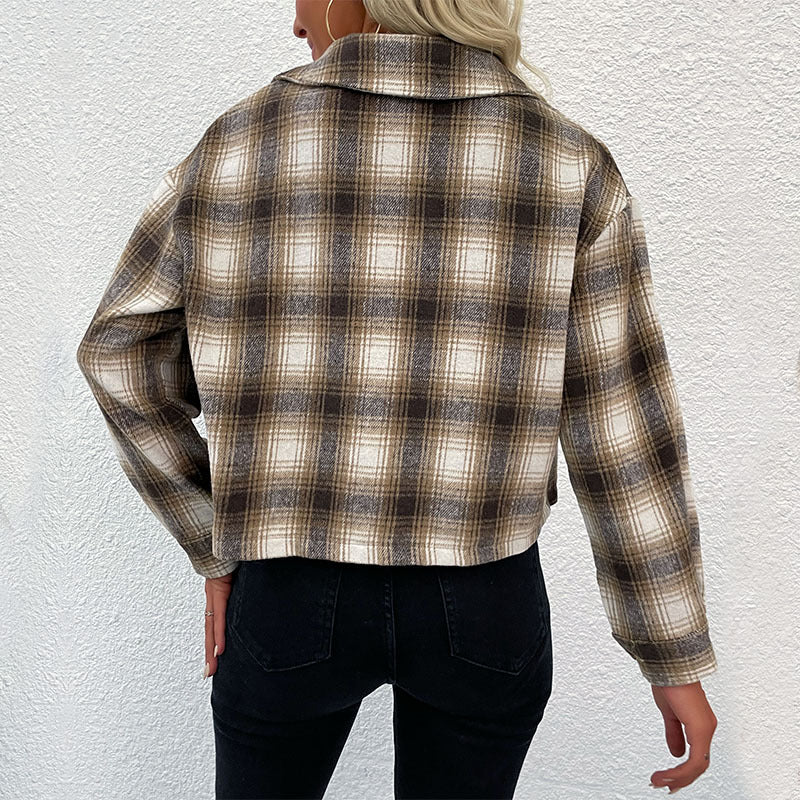 Damen Hochwertige Flanelljacke im zeitlosen Karomuster EB