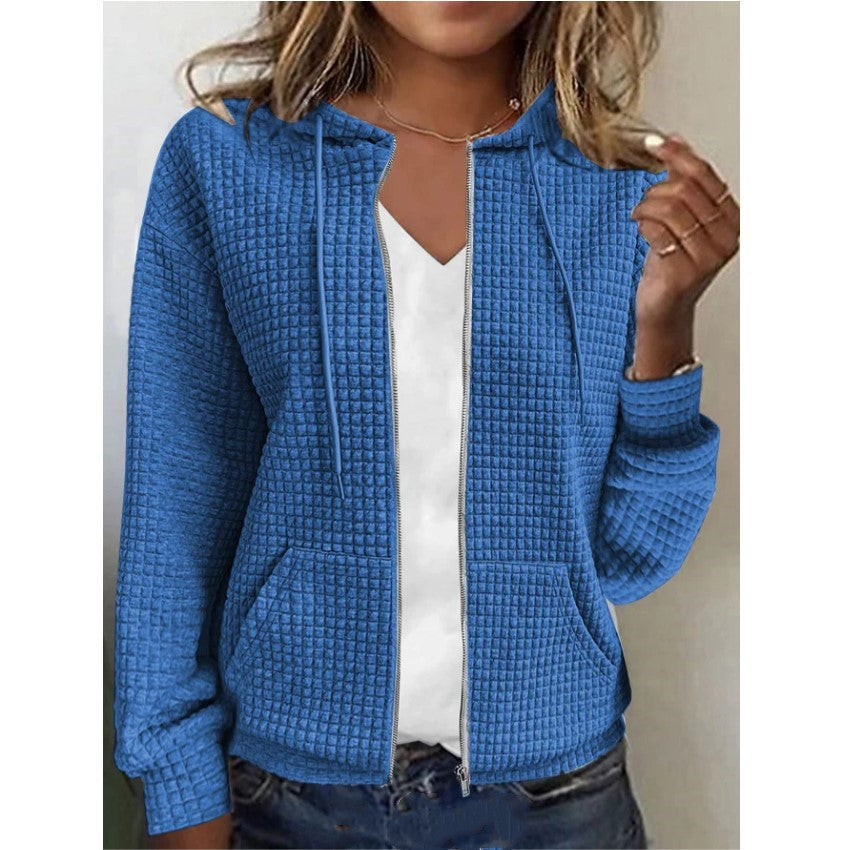 Damen Fleecejacke mit Strukturiertem Waffelmuster EB