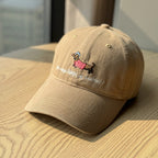 Dackel-Baseballkappe mit Stickerei