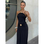 Damen Elegantes Abendkleid mit Neckholder-Design und figurbetonter Silhouette EB