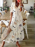 Damen Blütenverziertes Maxikleid Heidi-Mode
