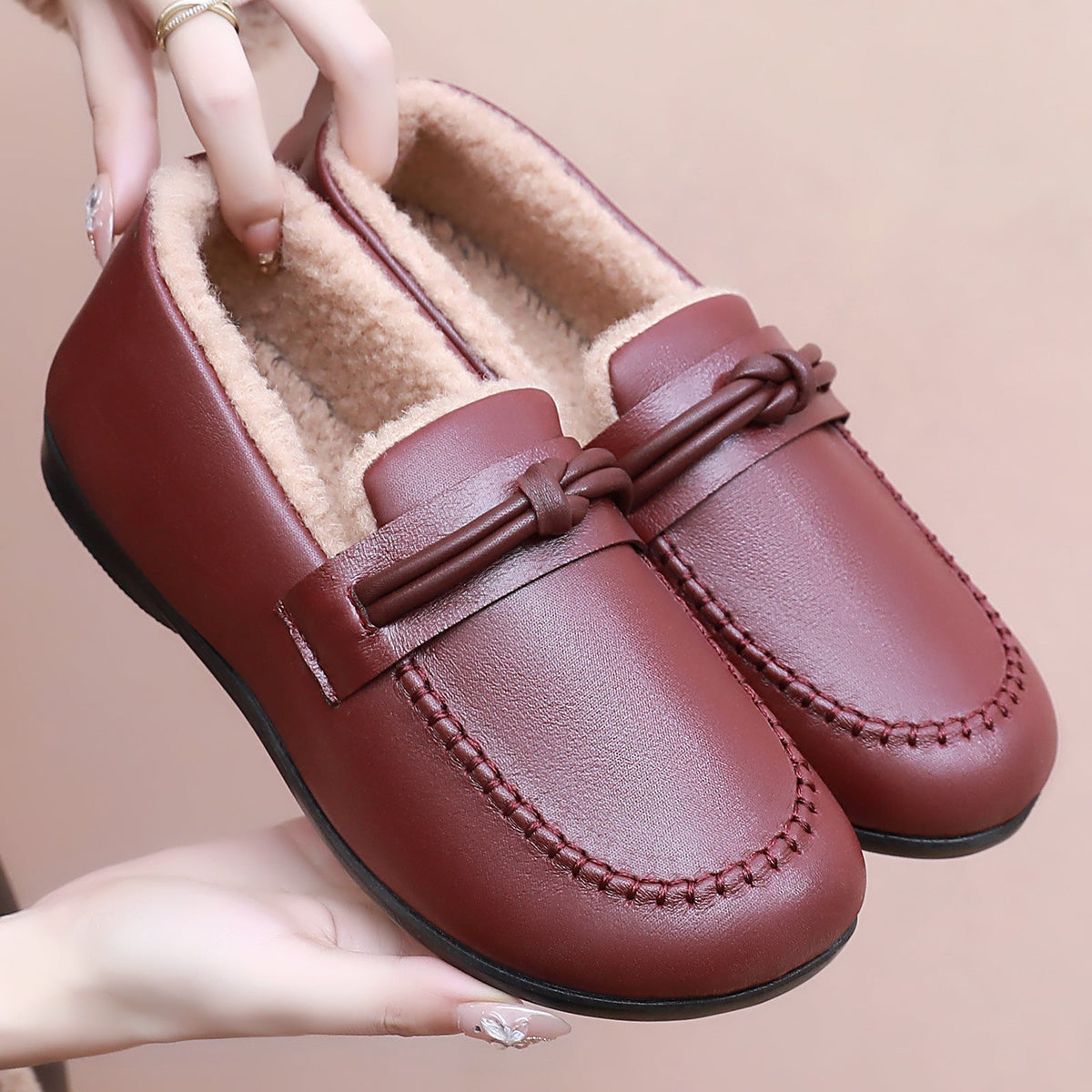 Damen Bequeme Mokassins EB