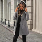 Damen Eleganter und bequemer Mantel mit praktischen Taschen EB