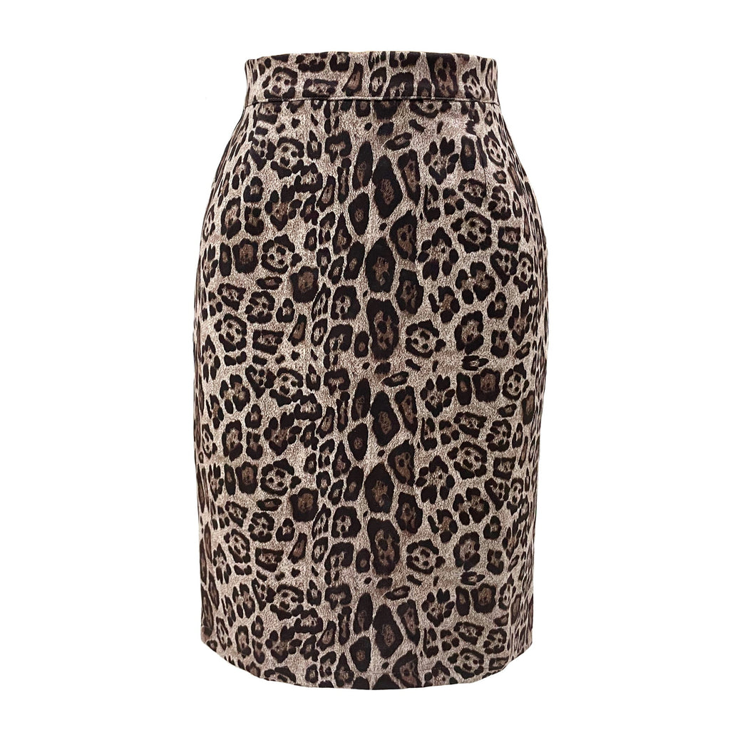 Damen Bleistiftrock mit Leoparddruck EB