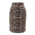 Damen Bleistiftrock mit Leoparddruck EB